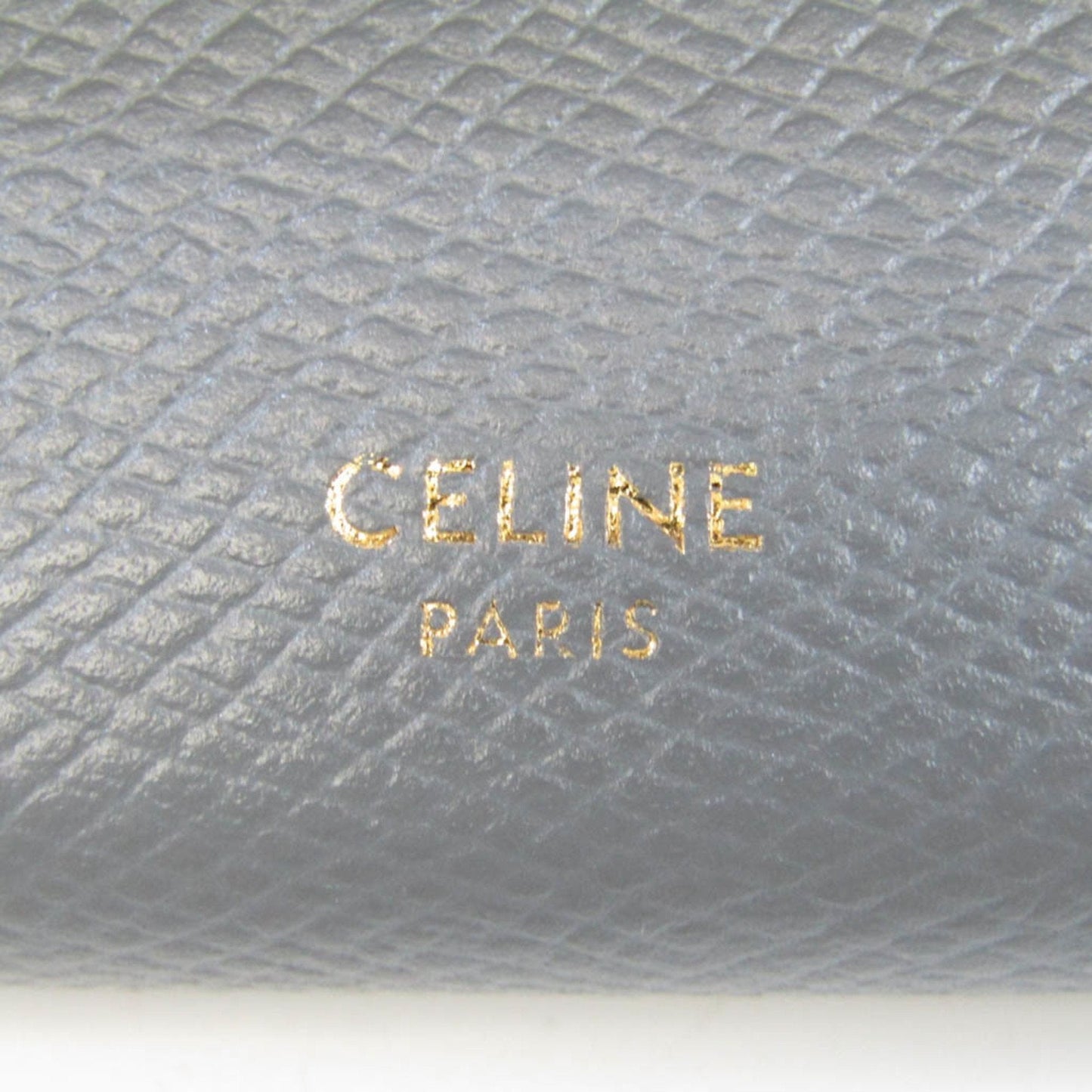Celine Large Flap Wallet 10B563BEL Women's Calfskin Long Wallet [bi-fold] Gray