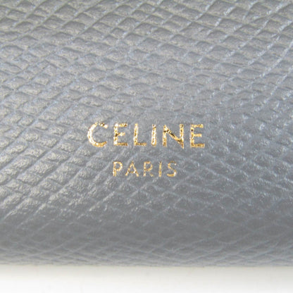 Celine Large Flap Wallet 10B563BEL Women's Calfskin Long Wallet [bi-fold] Gray