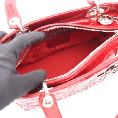 Christian Dior Red Color Patent Leather Handbag ()