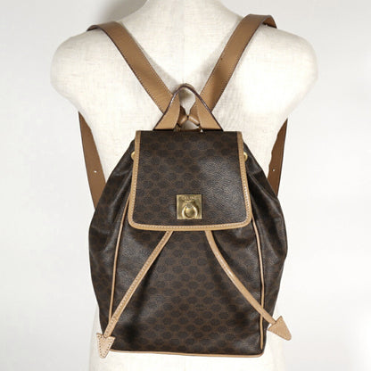 Celine Macadam rucksack daypack M16 PVC x leather tea ladies