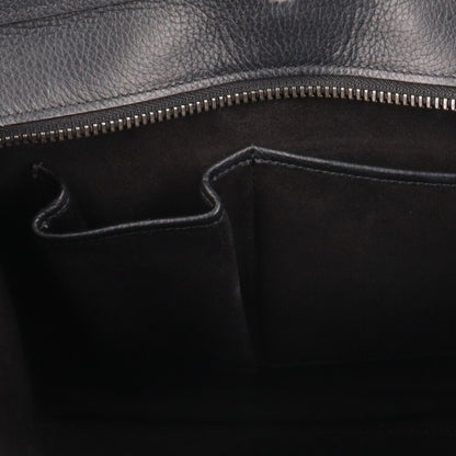 Celine Micro Shopper Luggage Handbag Leather Black Women's