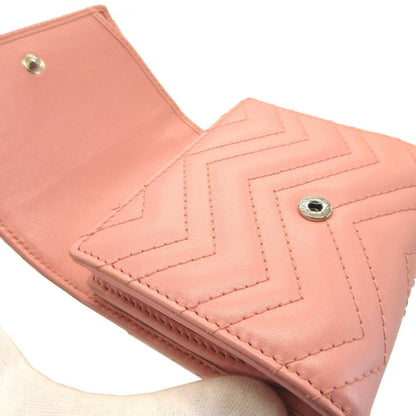 GUCCI GG Marmont 598629 Leather Pink Bifold Wallet