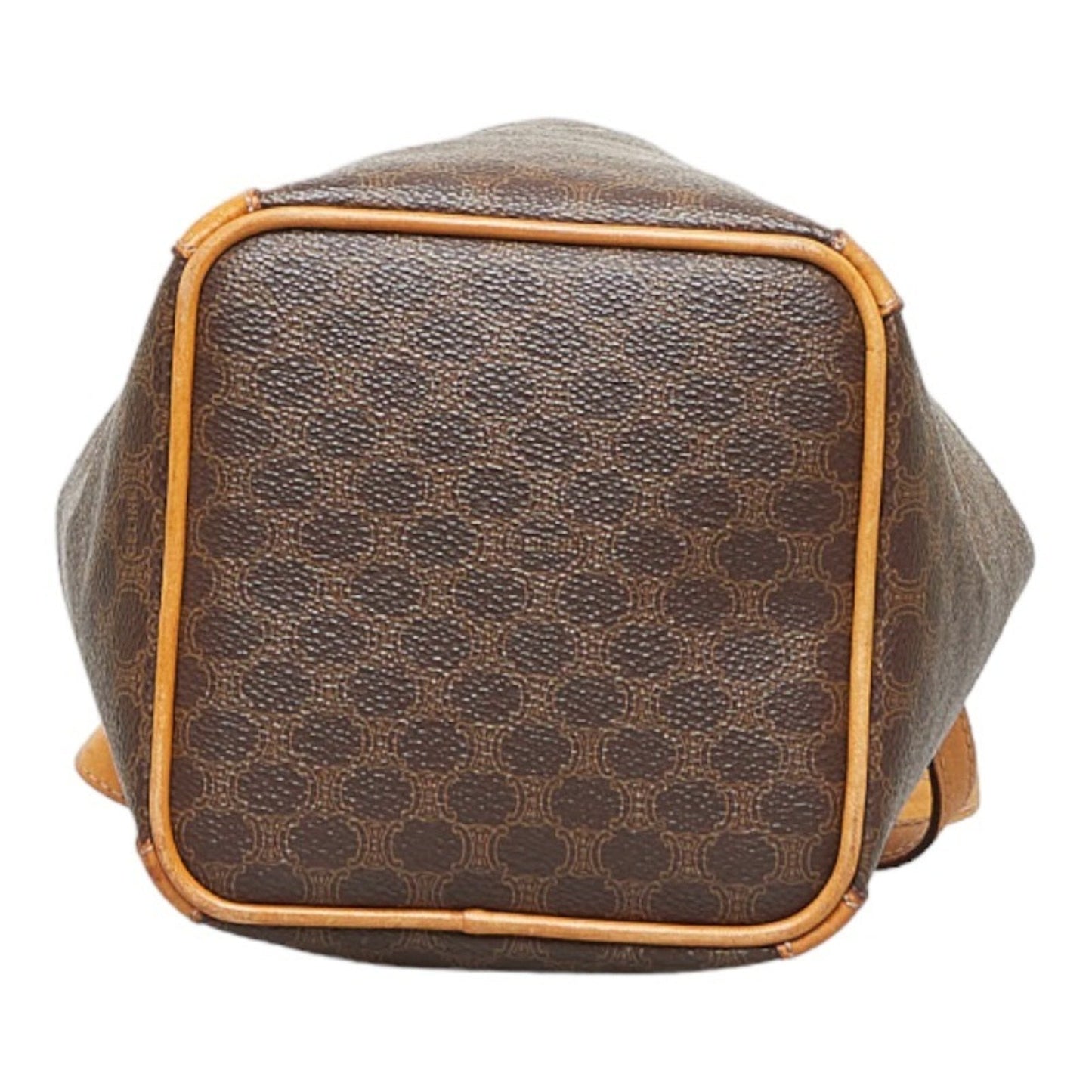 Celine Macadam Shoulder Bag Brown Beige PVC Leather Ladies