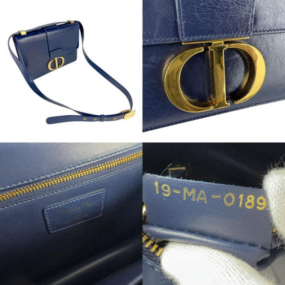 Christian Dior Navy Leather Shoulder Bag ()