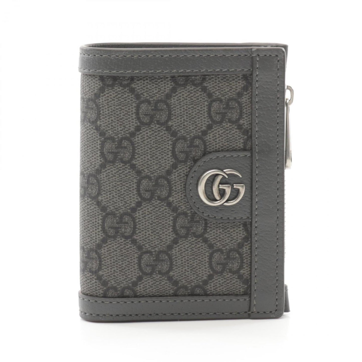 Gucci Gray Leather Coated Canvas Wallet (Bi-Fold) ()