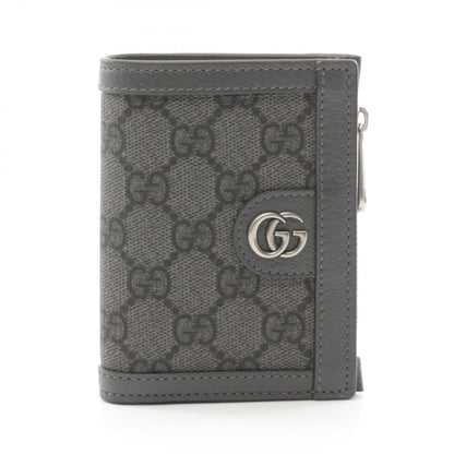 Gucci Gray Leather Coated Canvas Wallet (Bi-Fold) ()