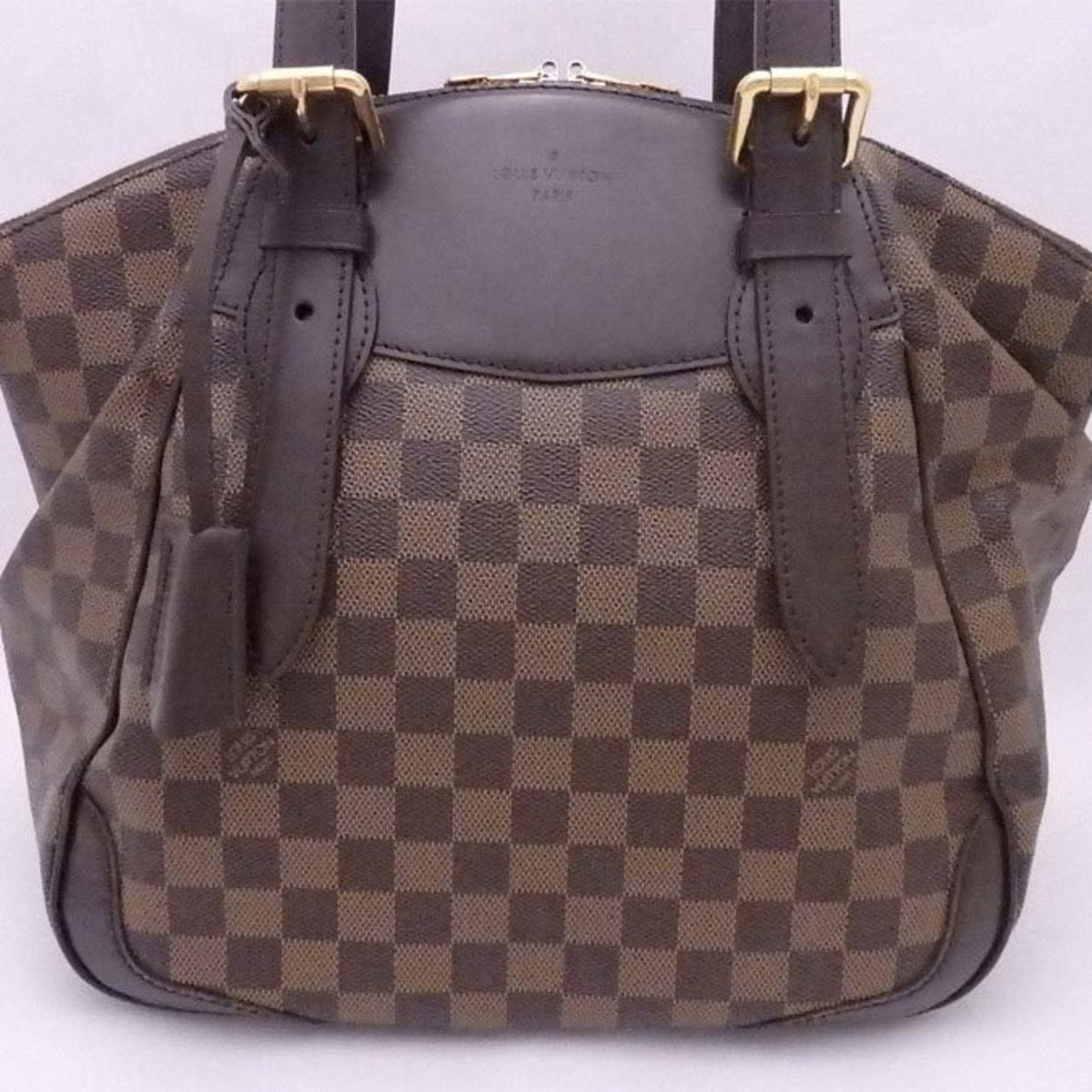 LOUIS VUITTON Handbag Damier Verona MM Canvas Brown Women's N41118 e54347i