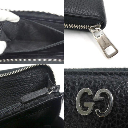 Gucci Black Leather Long Wallet (Bi-Fold)