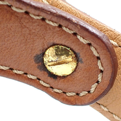 Celine Handbag Women's Brown PVC Leather Macadam Shoulder