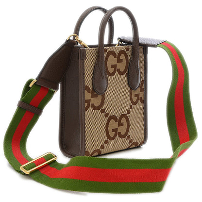 Gucci Jumbo GG 2Way Shoulder Bag Canvas Beige 699406