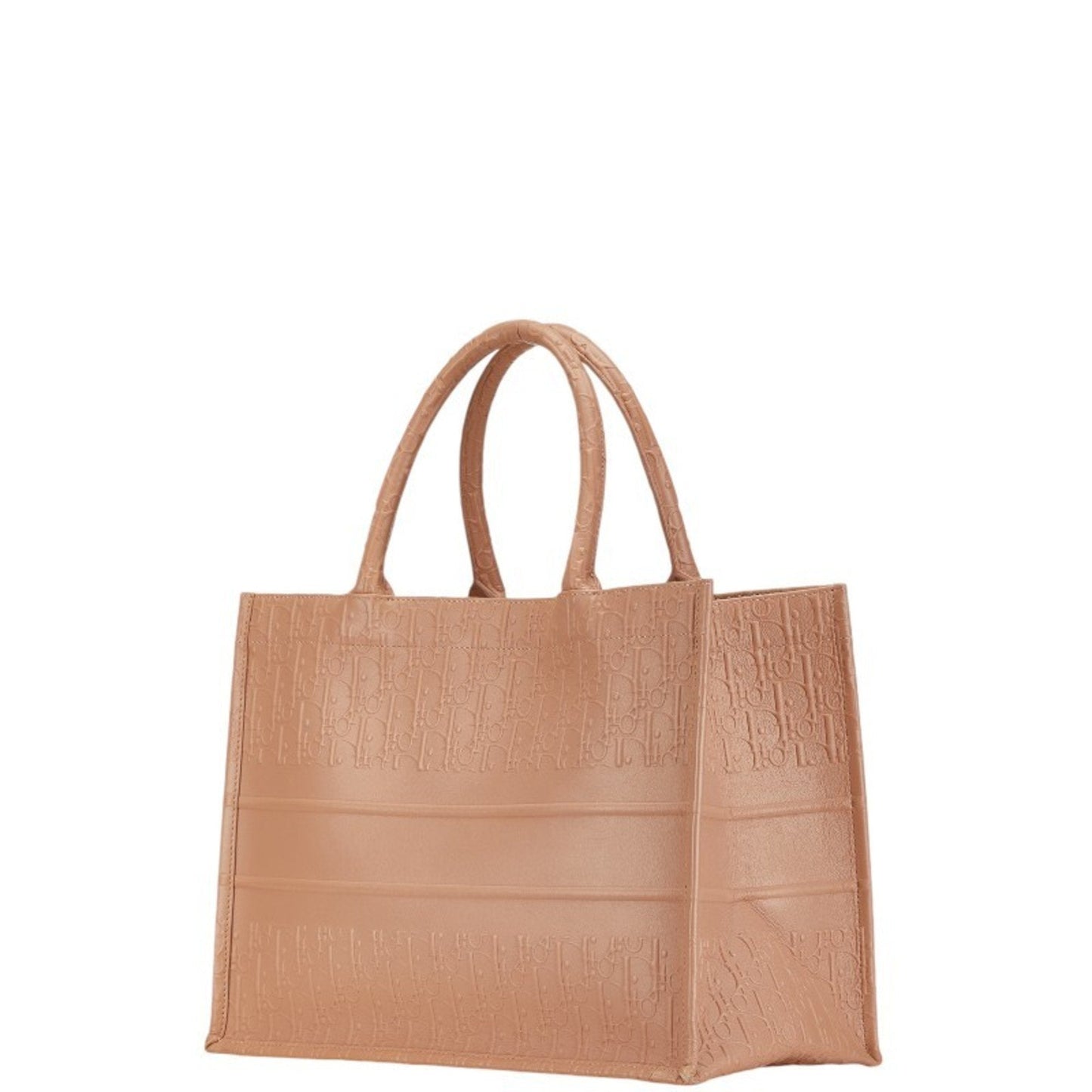 Christian Dior Pink Beige Leather Handbag Tote Bag ()