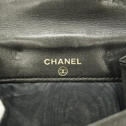 ChanelAuth  Gold Hardware Women's Caviar Leather Long Wallet [bi-fold] Black