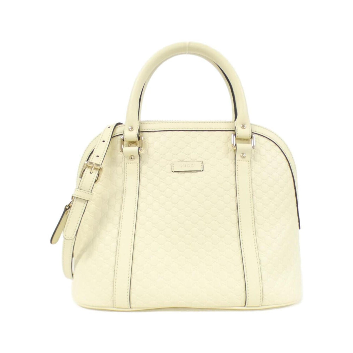 Gucci Ivory Micro Gg Leather Handbag