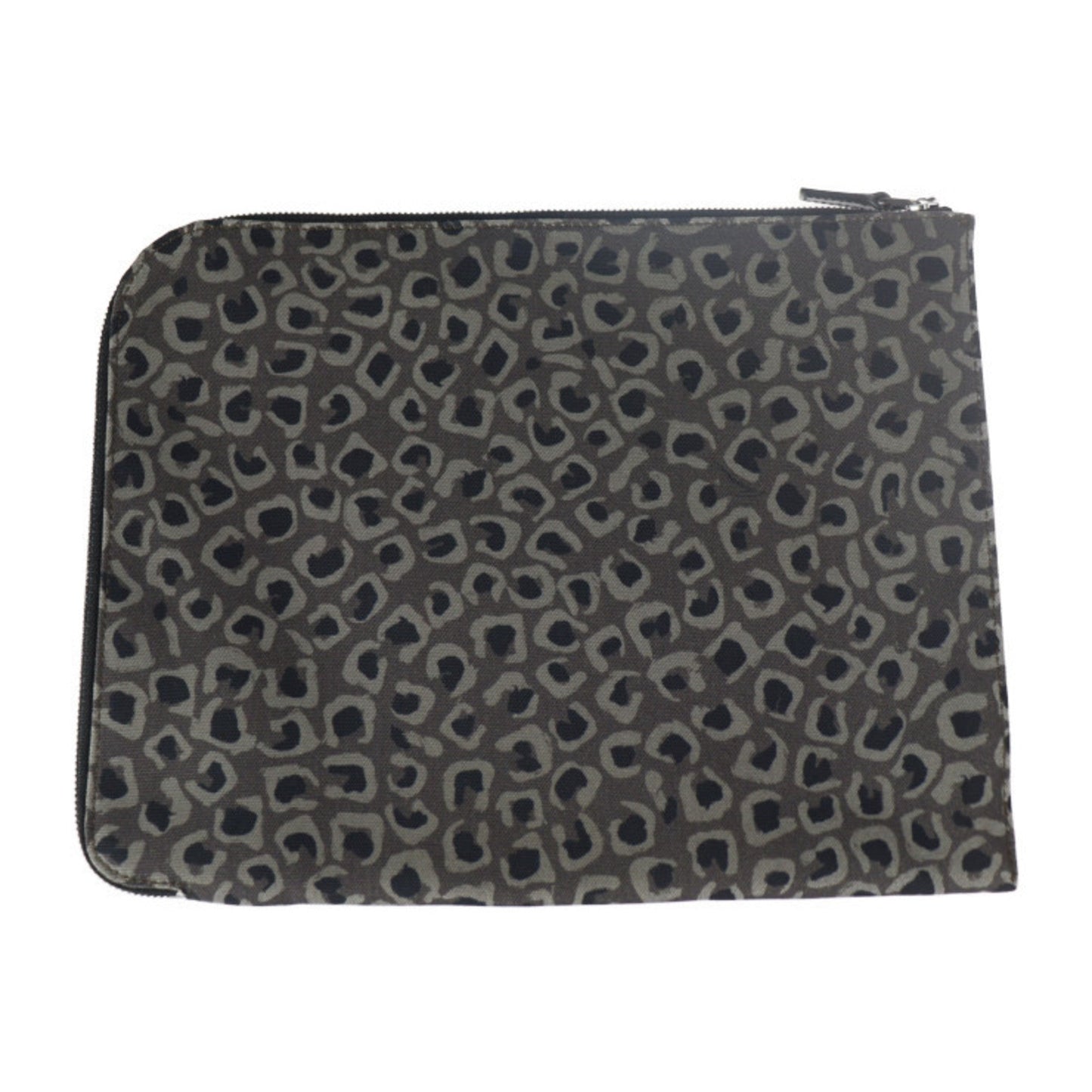 Gucci Gray Canvas Clutch Bag Handbag Pouch