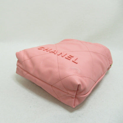 CHANEL 22 Mini 2wayShoulder Bag Pink Coral pink Caviar Skin [Grained Calf] Shiny Grain Calfskin AS3980 B14407 NR646