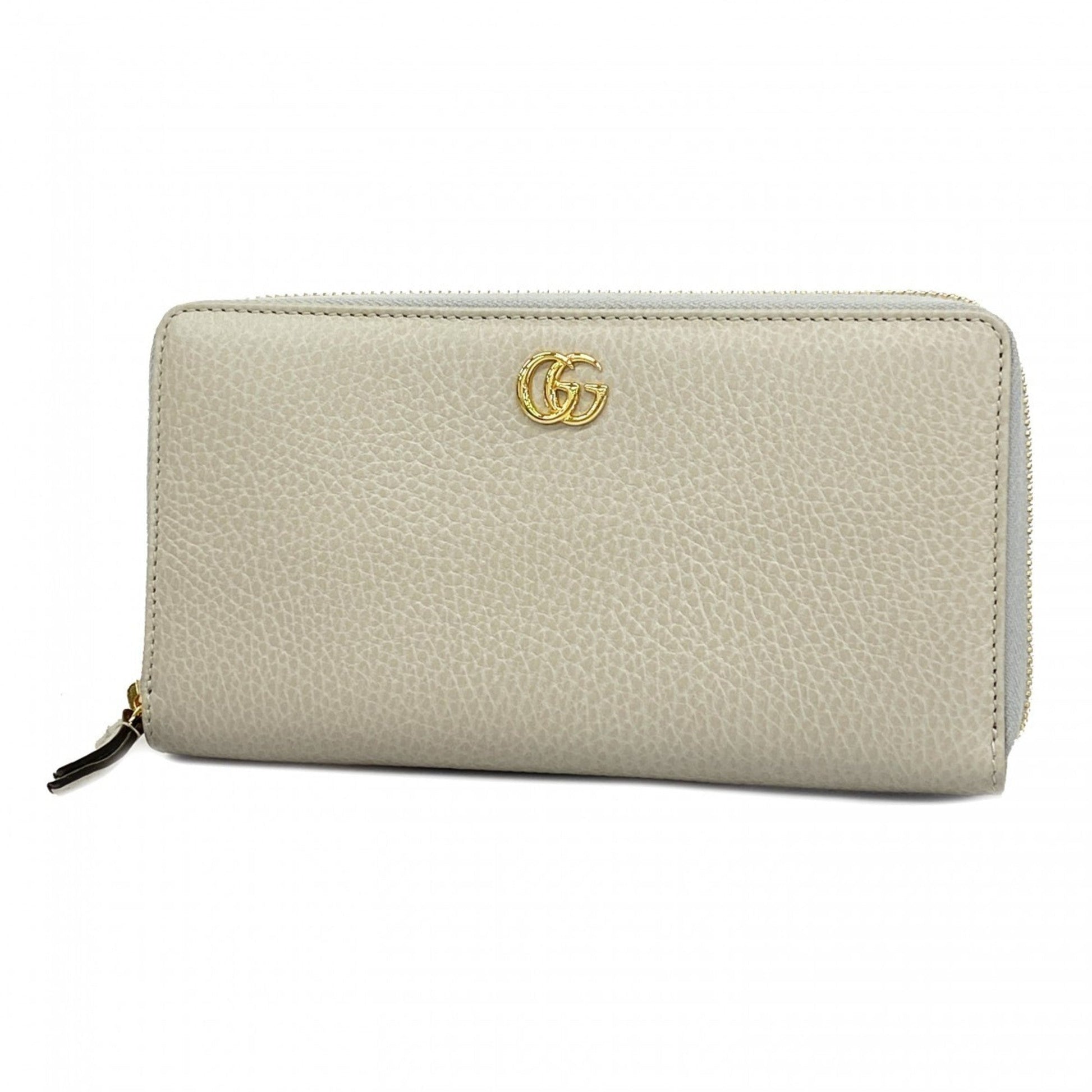 Gucci Gray Leather Long Wallet (Bi-Fold) ()