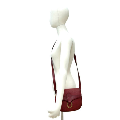 Christian Dior Red Color Leather Pvc Pochette Shoulder Bag ()