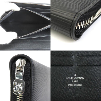 LOUIS VUITTON Round Zipper Long Wallet Epi Zippy Organizer NM Leather Noir Unisex M62643