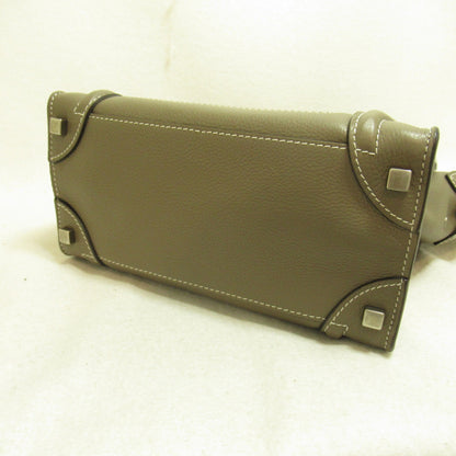 Celine Luggage micro shopper handbag Gray Gurege Calfskin [cowhide] 167793