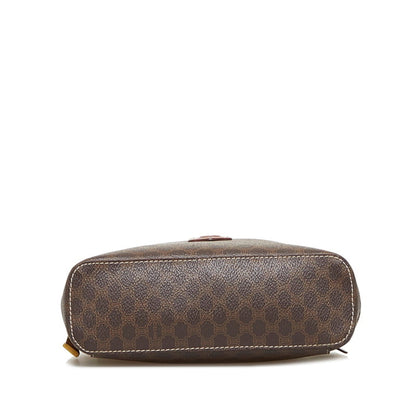 Celine Macadam Handbag Vanity Bag M95 Brown PVC Leather Ladies