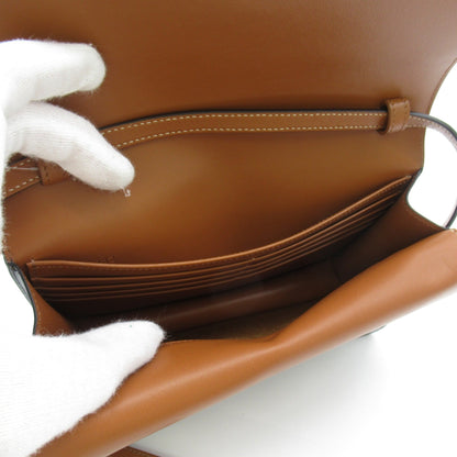 Celine Shoulder Bag Brown PVC coated canvas leather