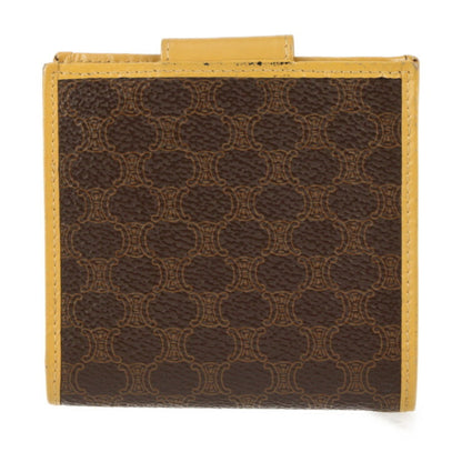 Celine Bifold Wallet PVC Leather Brown Macadam Pattern