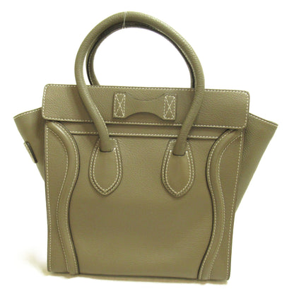 Celine Luggage micro shopper handbag Gray Gurege Calfskin [cowhide] 167793