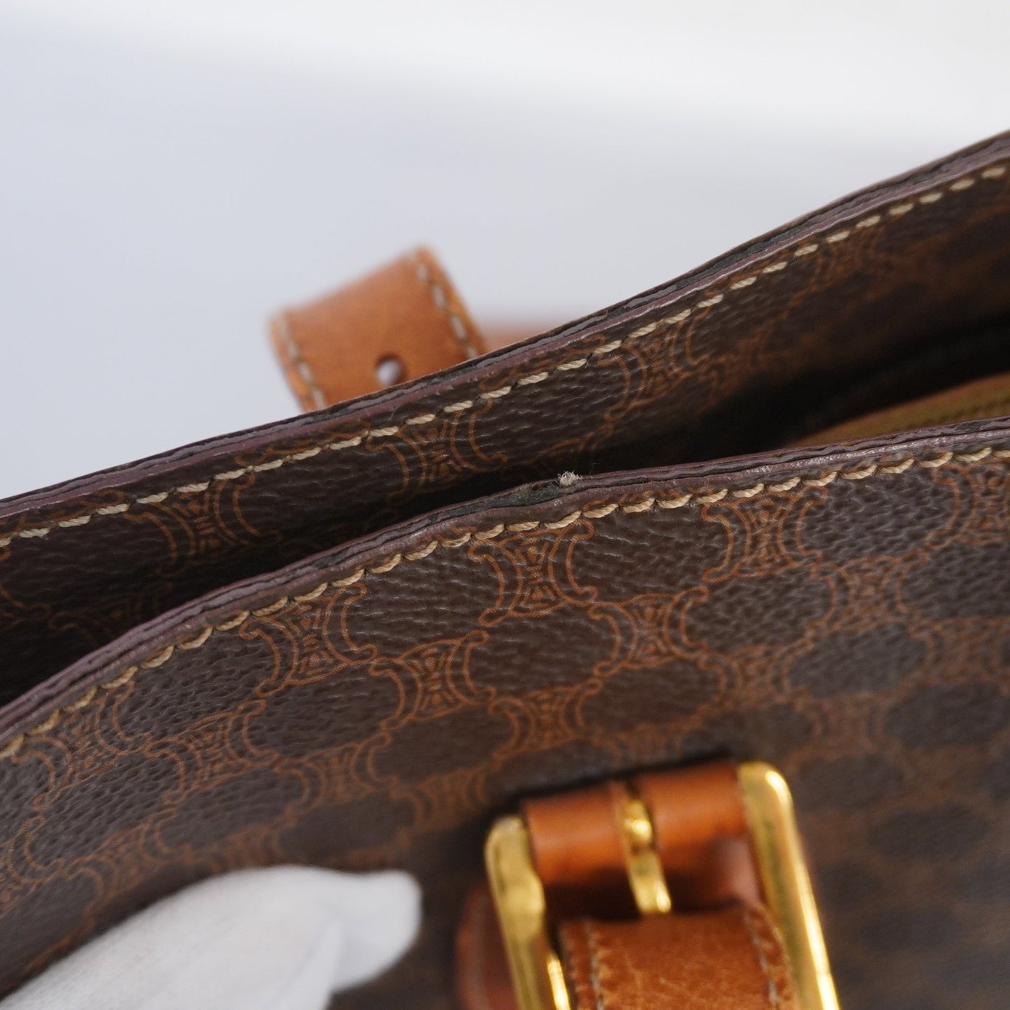 Celine  Macadam Shoulder Bag Women's PVC Brown