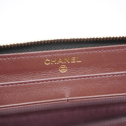 CHANEL  Matelasse Long Wallet Gold Hardware Caviar Leather Black