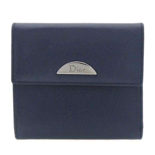 Christian Dior Navy Leather Wallet (Bi-Fold) ()