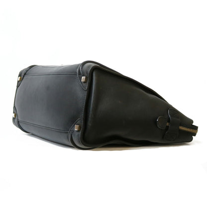 Celine Shoulder Bag Luggage Phantom Black Women's Leather