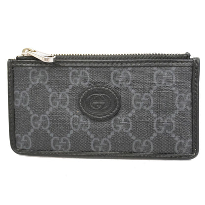 GUCCI  Interlocking G 697717 Silver Hardware Women's GG Supreme coin Case