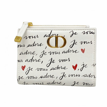 Christian Dior White Leather Wallet (Bi-Fold) ()