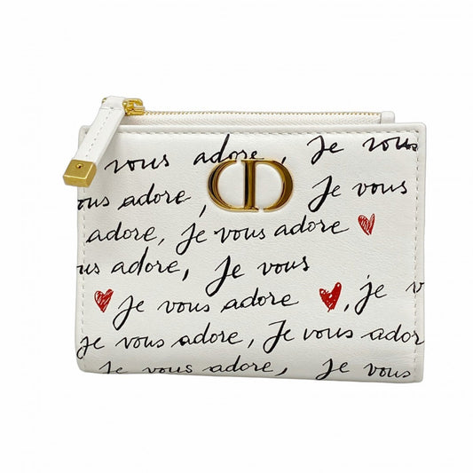 Christian Dior White Leather Wallet (Bi-Fold) ()