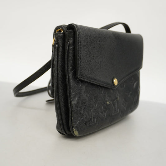 Louis VuittonAuth  Monogram Empreinte Twice M50258 Women's Shoulder Bag Noir