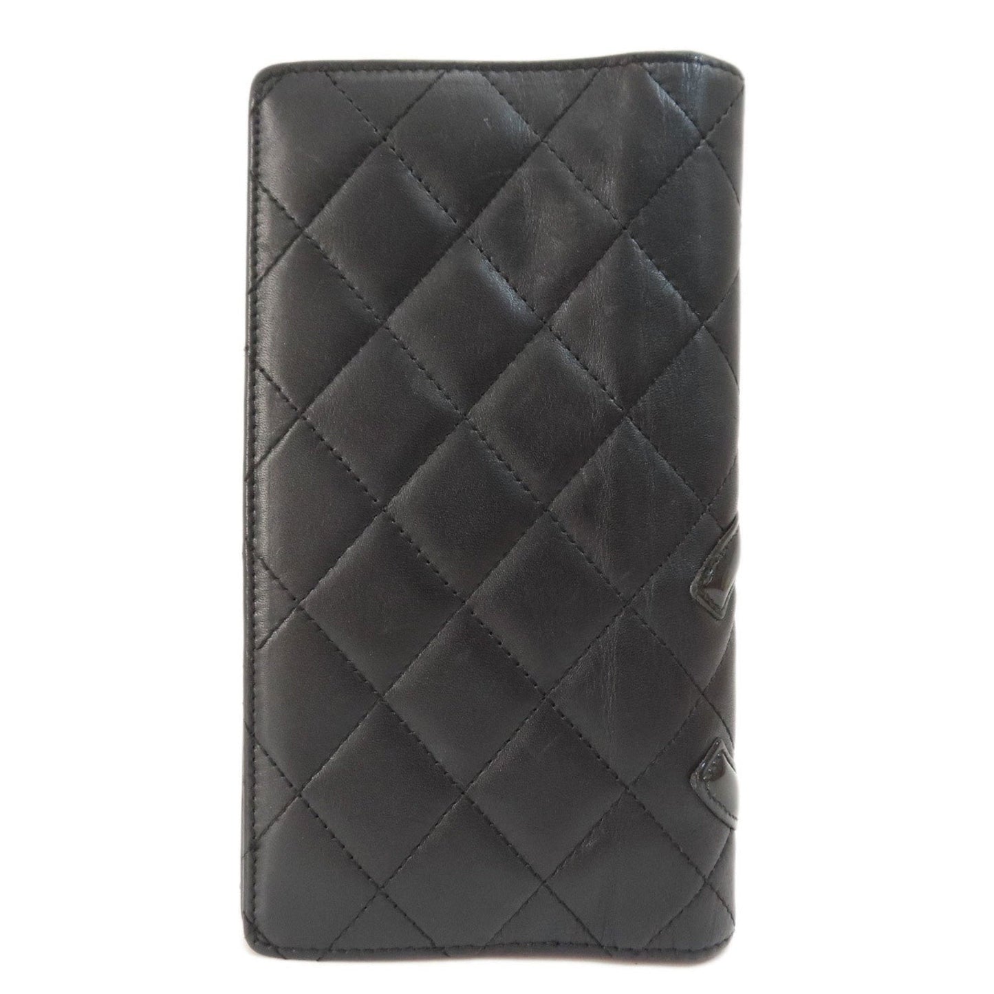 CHANEL Cambon Line Long Wallet Leather Women's