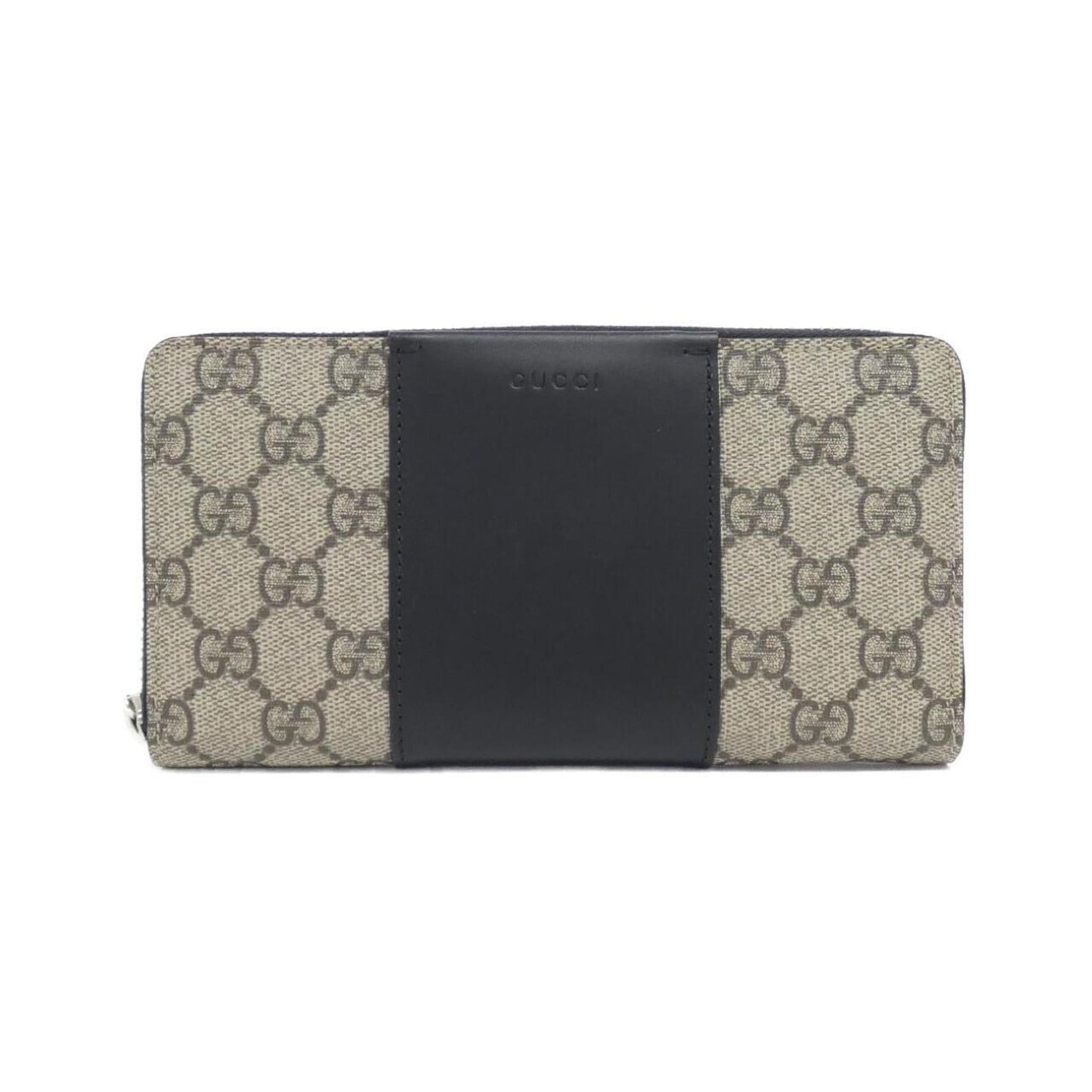 Gucci Beige Black Gg Supreme Leather Long Wallet (Bi-Fold) ()