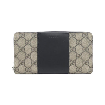 Gucci Beige Black Gg Supreme Leather Long Wallet (Bi-Fold) ()