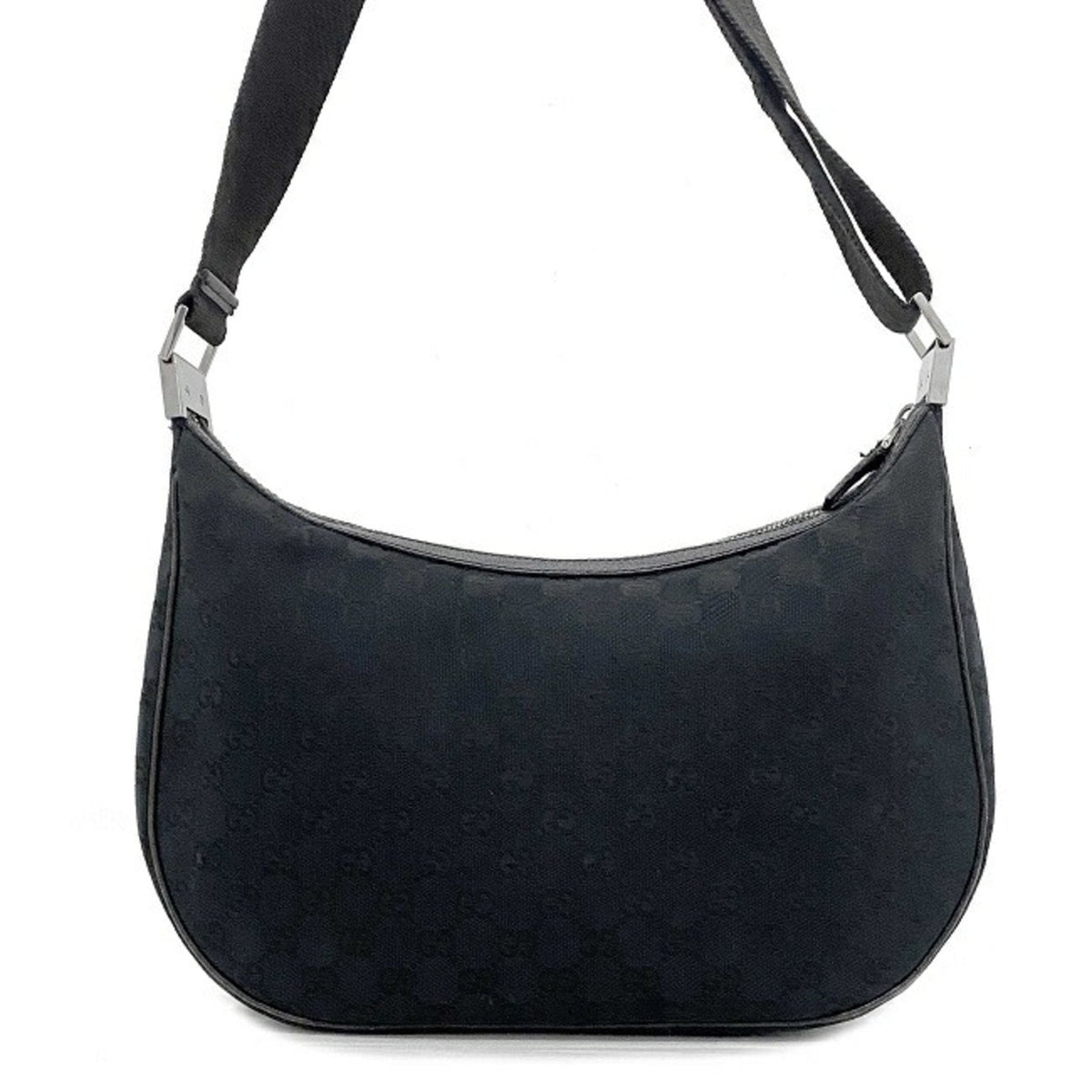 Gucci Shoulder Bag Black 122790 Canvas Leather Gucci Women's Crossbody GG