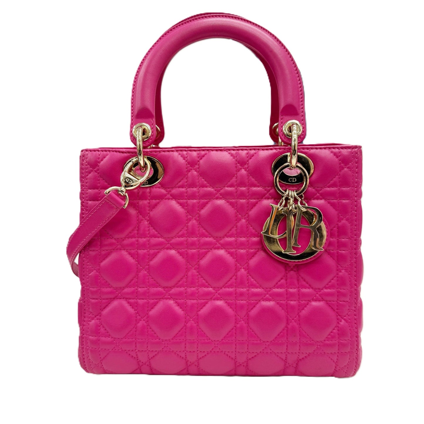 Christian Dior Pink Leather Shoulder Bag ()