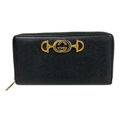 Gucci Black Leather Long Wallet (Bi-Fold) ()