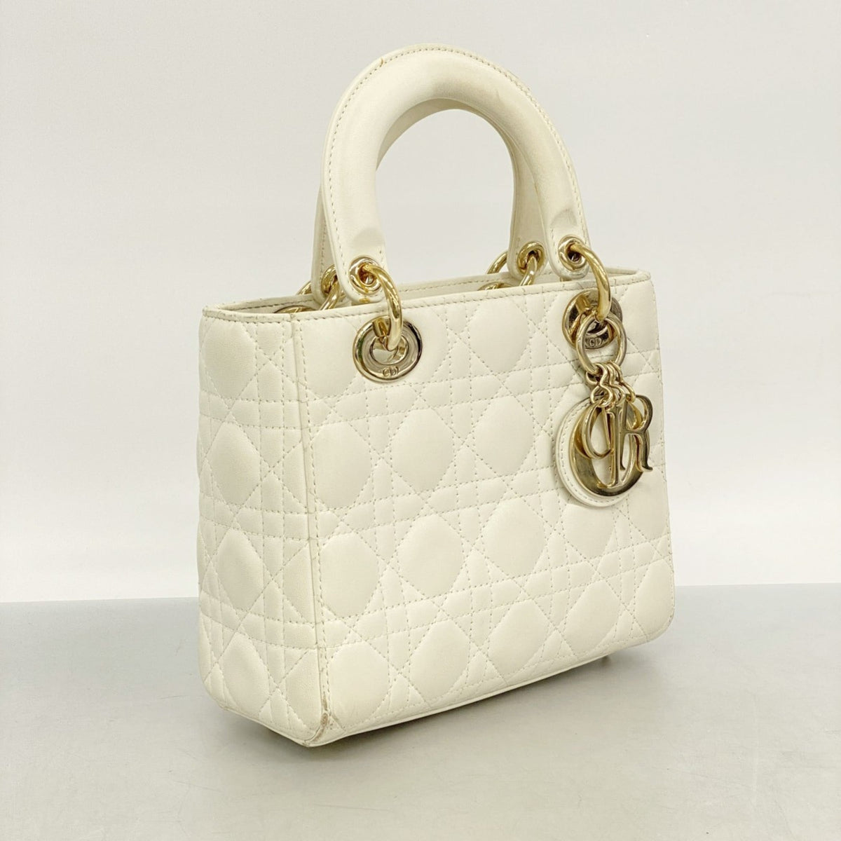 Christian Dior White Leather Handbag ()