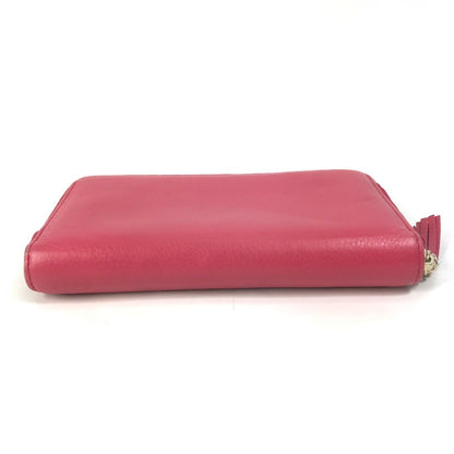 Gucci Red Color Leather Long Wallet (Bi-Fold)