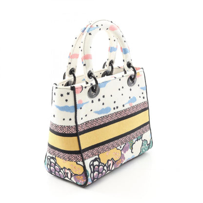 Christian Dior Multi-Color White Canvas Handbag ()