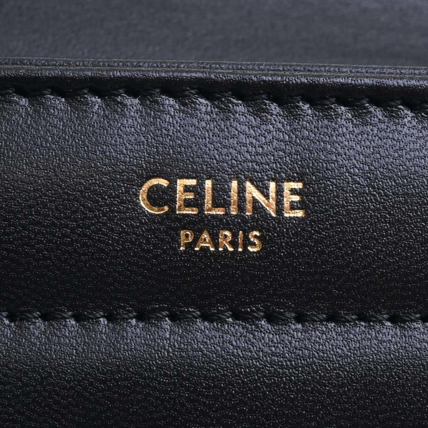 Celine Matelasse Monochrome Leather Chain Shoulder Bag Black Women's