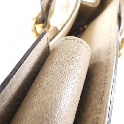 Gucci Beige Gg Canvas Leather Tote Bag