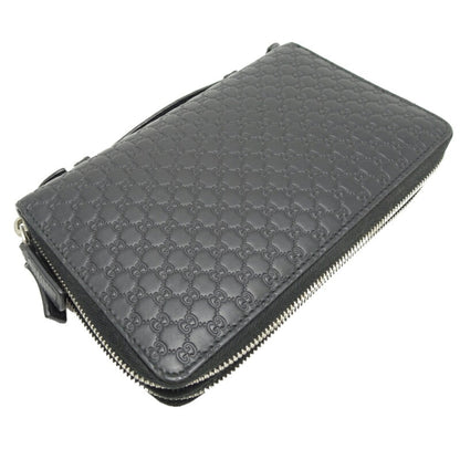 Gucci Black Leather Long Wallet (Bi-Fold)