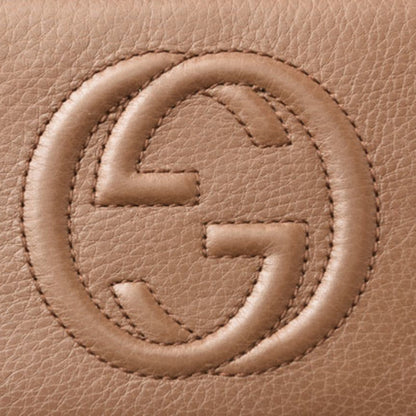 Gucci Soho Brown Leather Long Wallet (Bi-Fold)