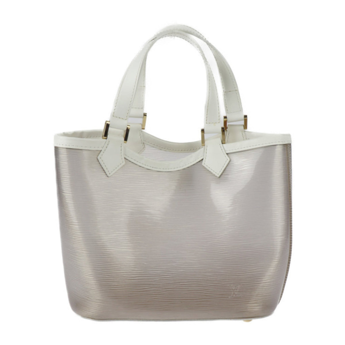 LOUIS VUITTON Mini Lagoon Bay Epi Plage Handbag M92263 PVC Leather Greige White Gold Hardware