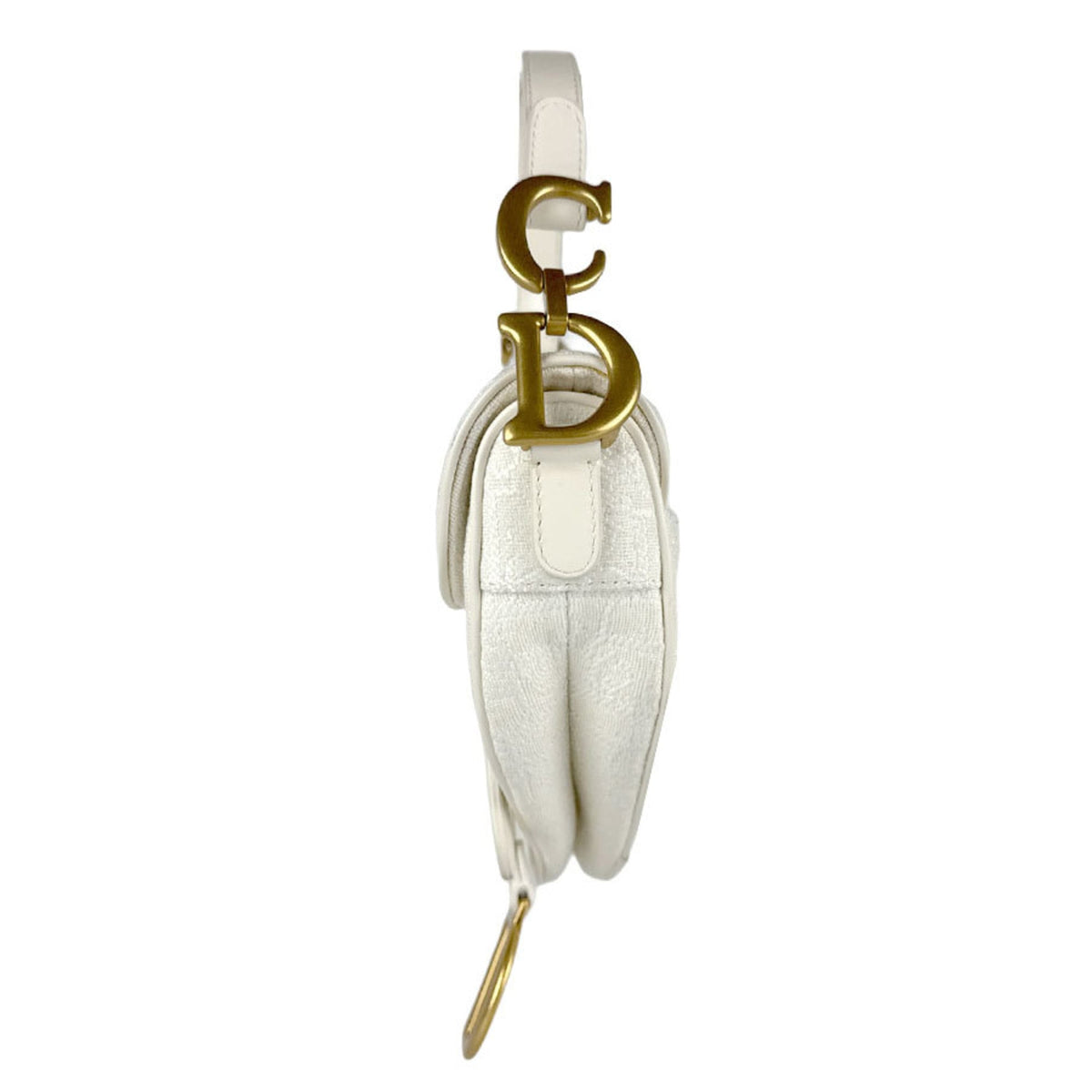 Christian Dior White Canvas Leather Handbag ()